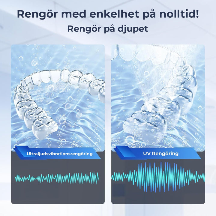 Kompakt Ultralydrenser for Proteser med UV-Sterilisering
