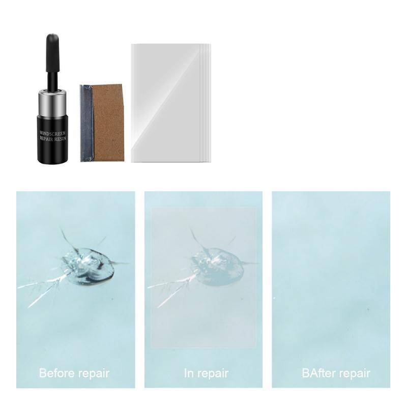 Universal reparasjonssett for bilfrontrute i glass