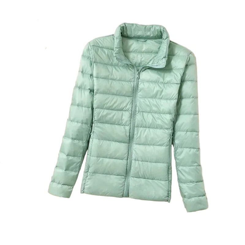 Dame Kort Quiltet Dunjakke – Varm &amp; Stilfull Parkas