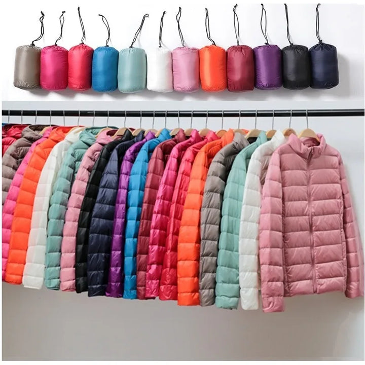 Dame Kort Quiltet Dunjakke – Varm &amp; Stilfull Parkas