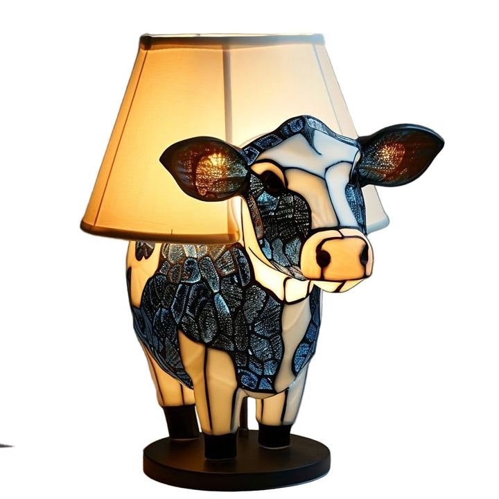 Kreativ Bordlampe: Koselig Kuformet Lys for Barn og Hjem