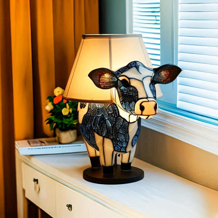Kreativ Bordlampe: Koselig Kuformet Lys for Barn og Hjem