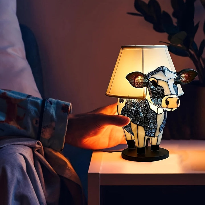 Kreativ Bordlampe: Koselig Kuformet Lys for Barn og Hjem