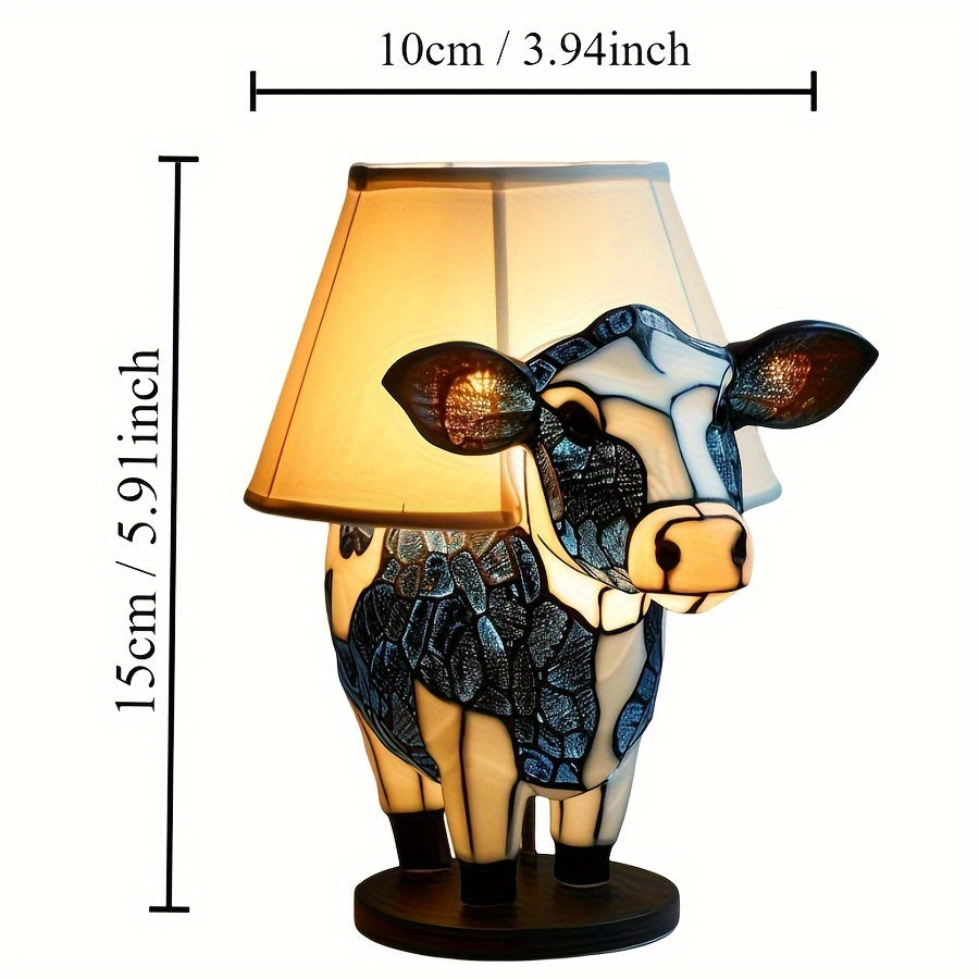 Kreativ Bordlampe: Koselig Kuformet Lys for Barn og Hjem