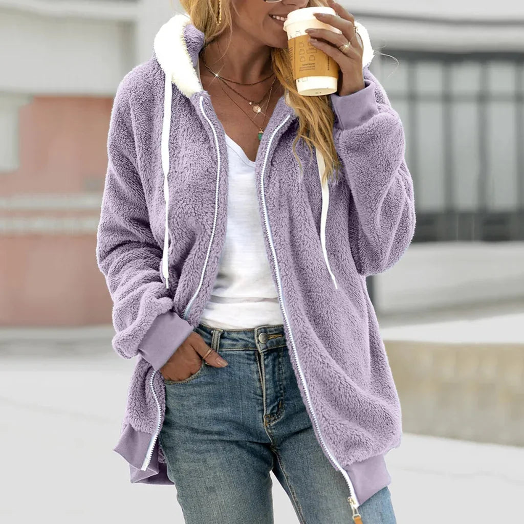 Kvinners Koselige Oversized Hettecardigan for Komfort