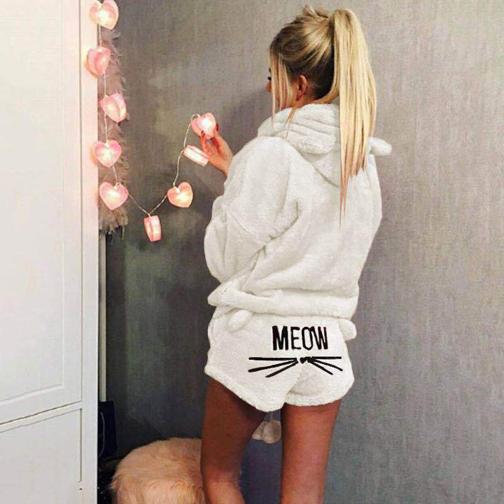 Koselig Katt Pyjamasett for Kvinner