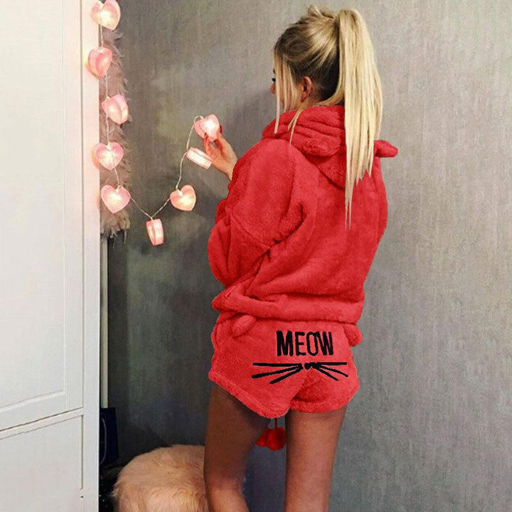 Koselig Katt Pyjamasett for Kvinner