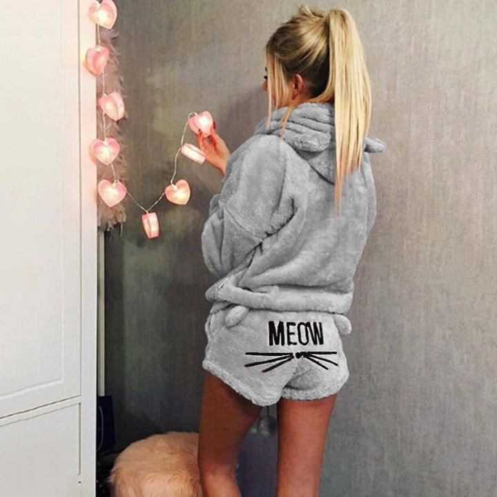 Koselig Katt Pyjamasett for Kvinner
