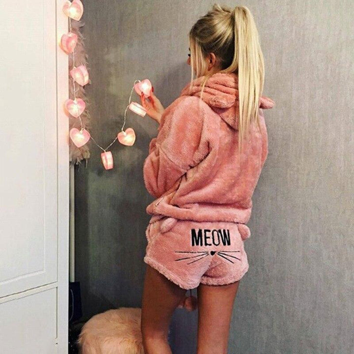 Koselig Katt Pyjamasett for Kvinner
