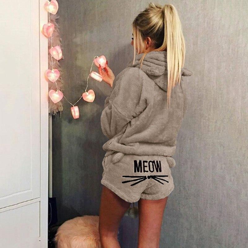 Koselig Katt Pyjamasett for Kvinner