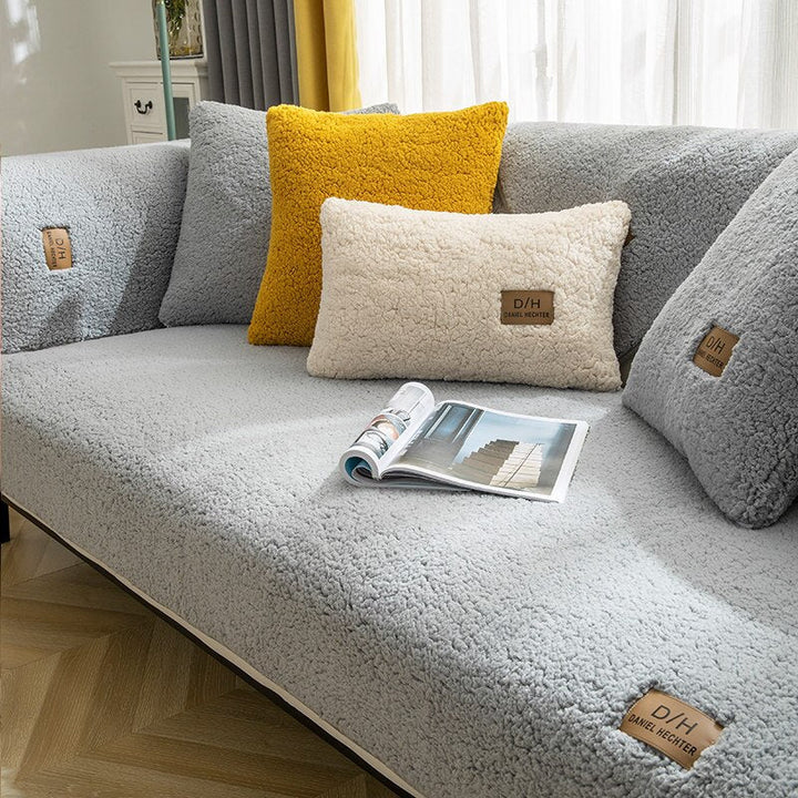 Koselig Sofa Trekk for Vinter med Anti-Skli Design