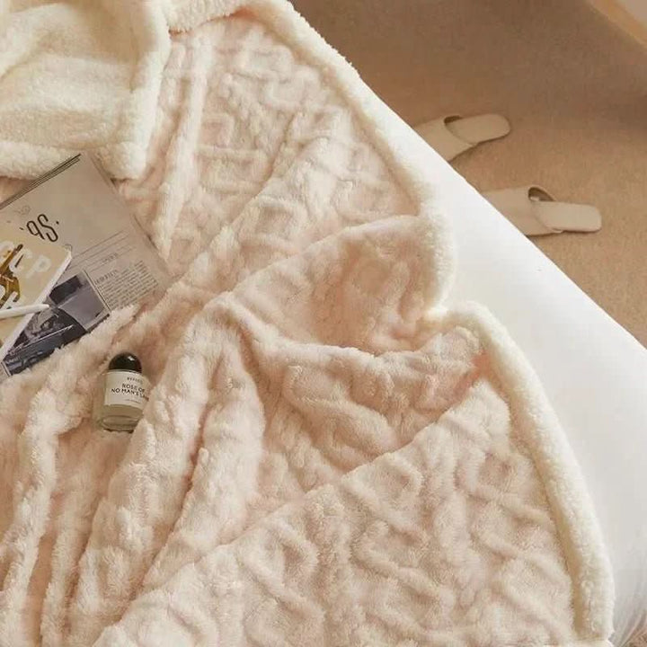 Koselig Vinterteppe med Tosidig Design – Varm Moderne Komfort