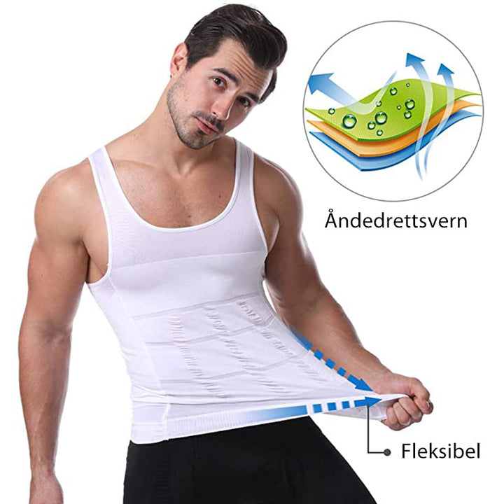 Kroppsformende Vest for Menn - Komfortabel | Pustende | Elastisk