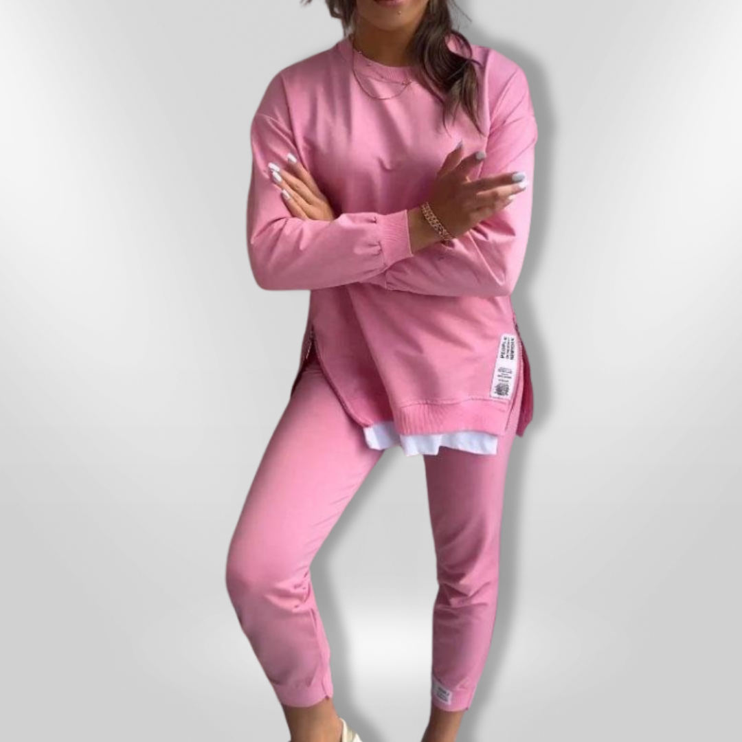 Kvinne Komfortabelt Loungewear Sett - Oversized Sweatshirt &amp; Joggers