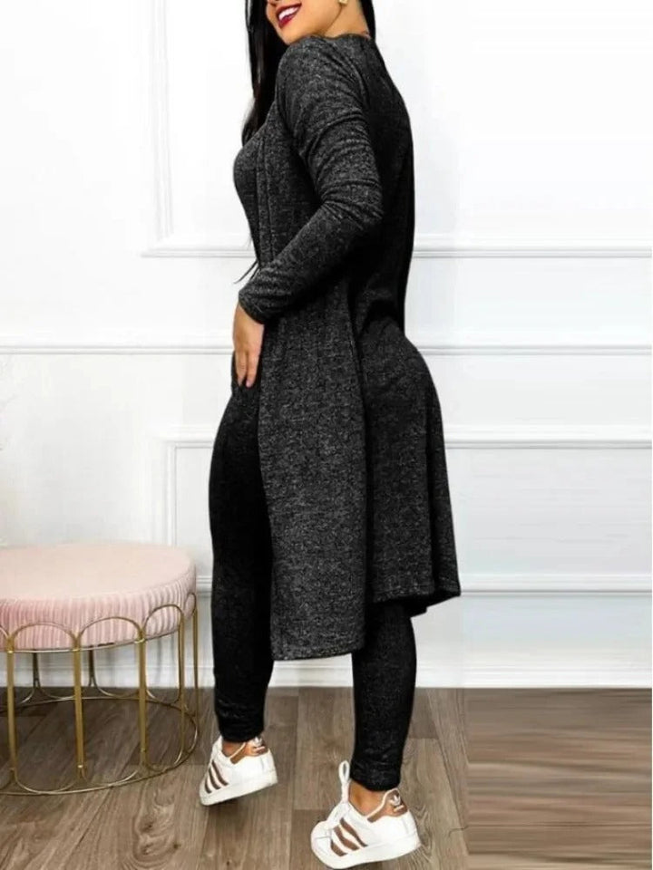 Kvinner Snøring Jumpsuit &amp; Kåpesett – Elegant Todelt Antrekk