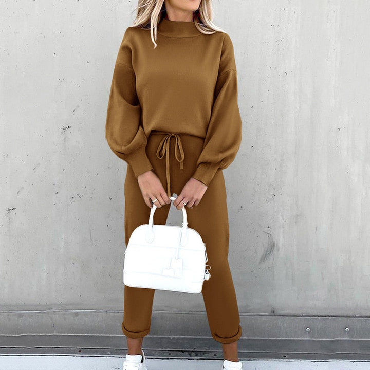 Kvinnenes Komfortable Loungewear Sett med Ballongermer