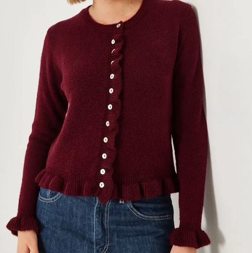 Kvinner Teksturert Strikket Cardigan