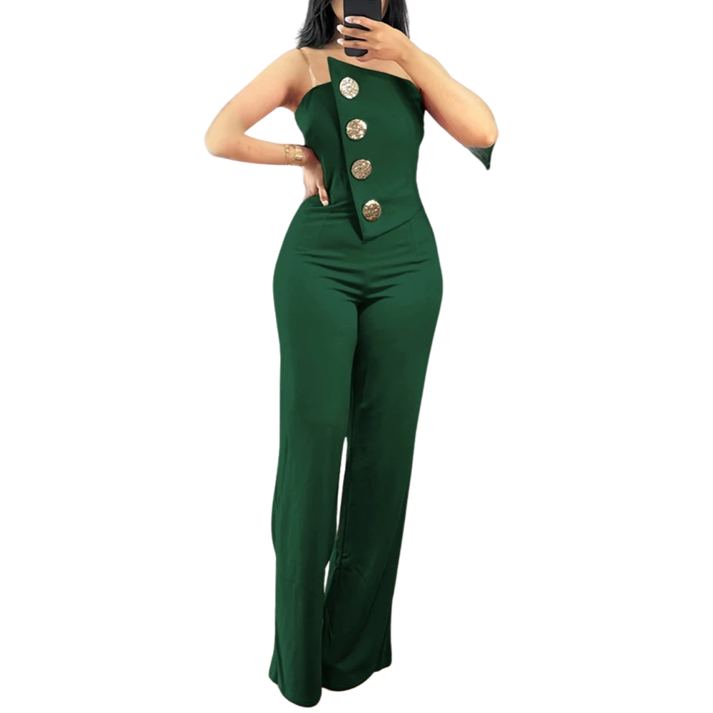 Kvinners Asymmetrisk Bandeau-Jumpsuit