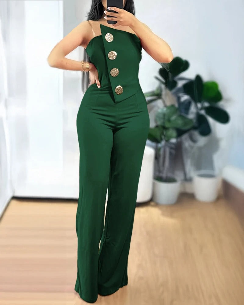 Kvinners Asymmetrisk Bandeau-Jumpsuit