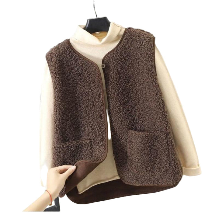 Kvinners Varm Knytevarm Vest i Myk Fleece
