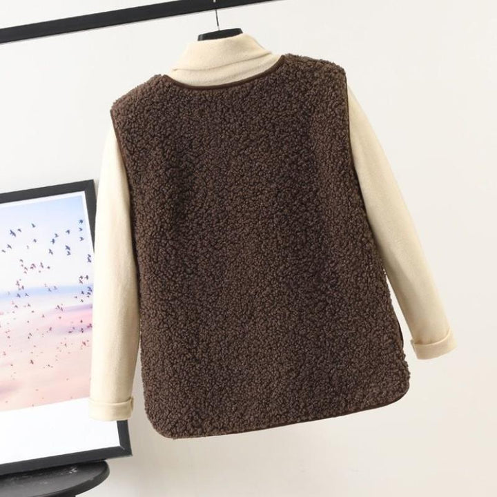 Kvinners Varm Knytevarm Vest i Myk Fleece