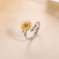 Kvinners Solsikke Fidget Ring for Angstlindring