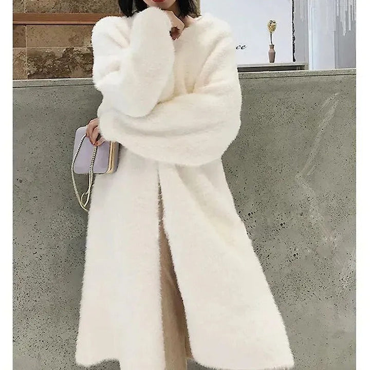 Lang Strikket Cardigan for Kvinner – Elegant &amp; Komfortabel