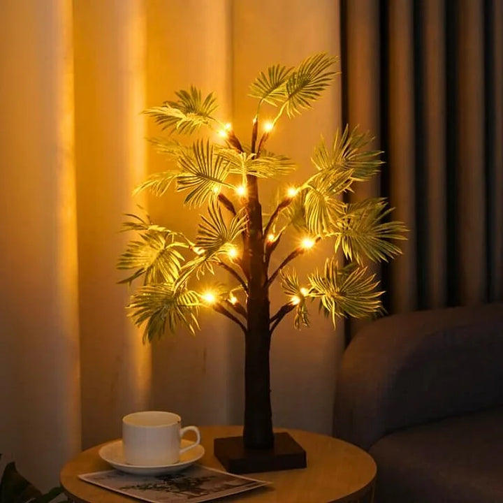 LED-julelys med palmeblad - Festlige og elegante
