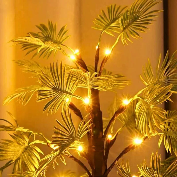 LED-julelys med palmeblad - Festlige og elegante