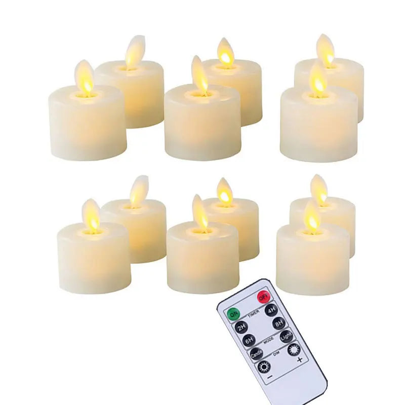 LED Telys med Bevegelig Flamme