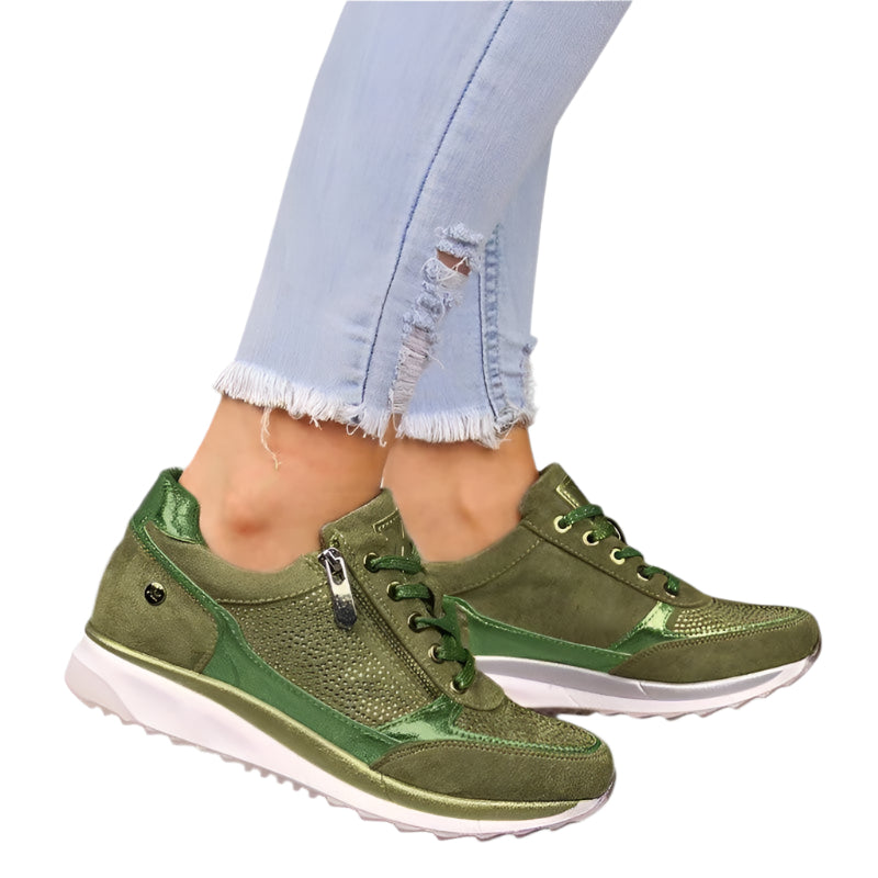 Kvinners Lette &amp; Komfortable Sneakers med Borrelås