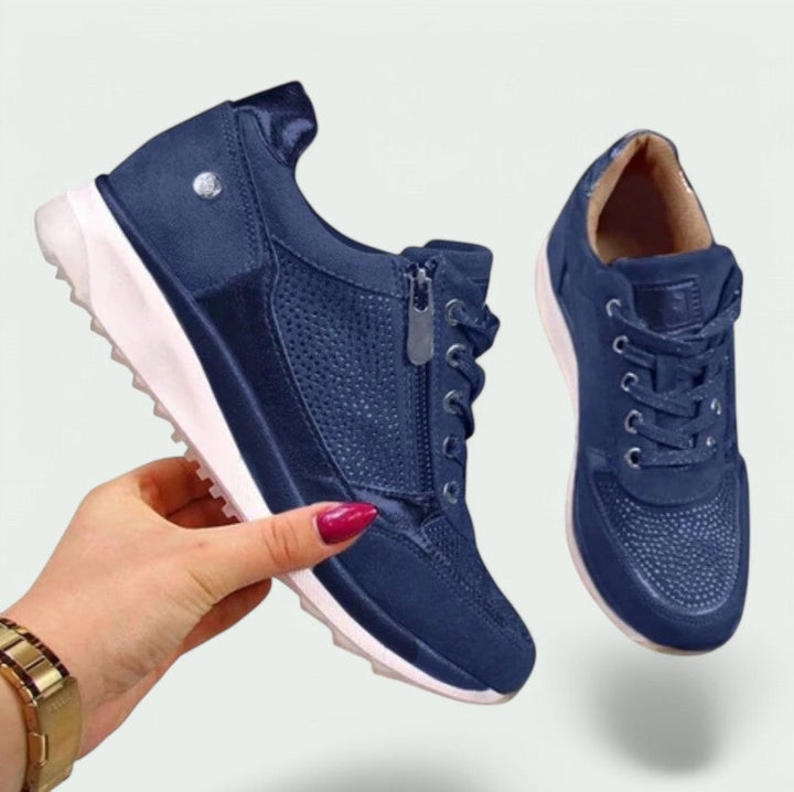 Kvinners Lette &amp; Komfortable Sneakers med Borrelås