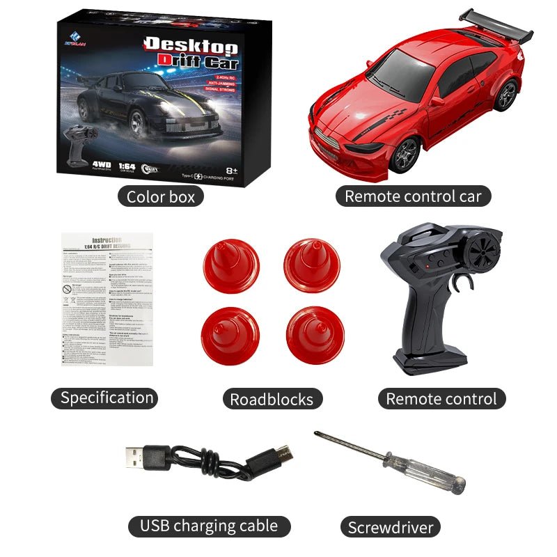 Liten 1:64 RC Driftbil for Presise Manøvre