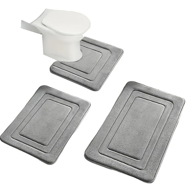Luksuriøst 3-delt Baderomsmatte Sett i Memory Foam