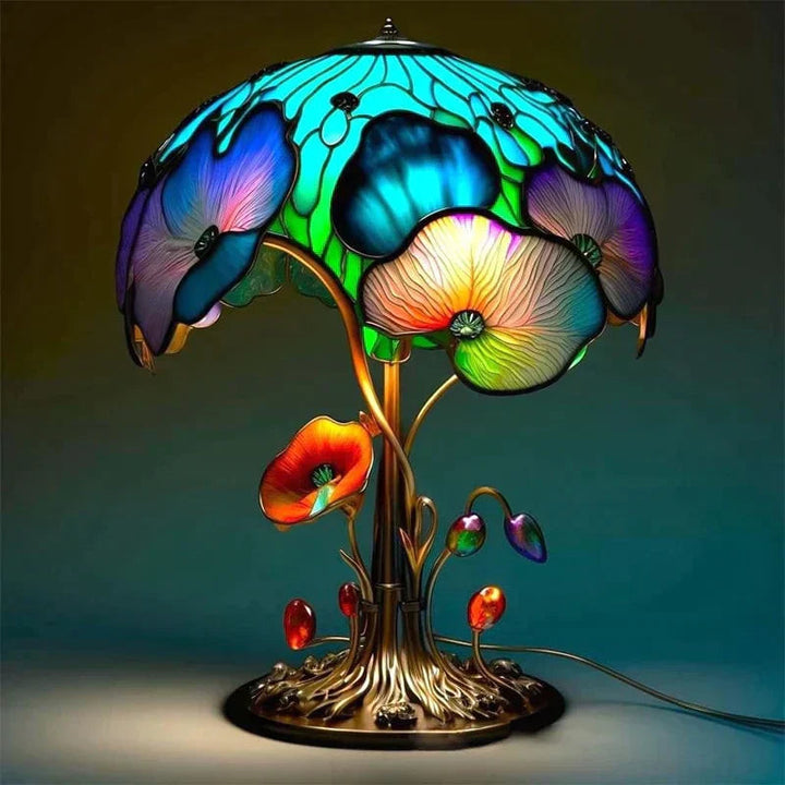 Magisk Bordlampe for Barn – Eventyrlig Glassmaleri Design
