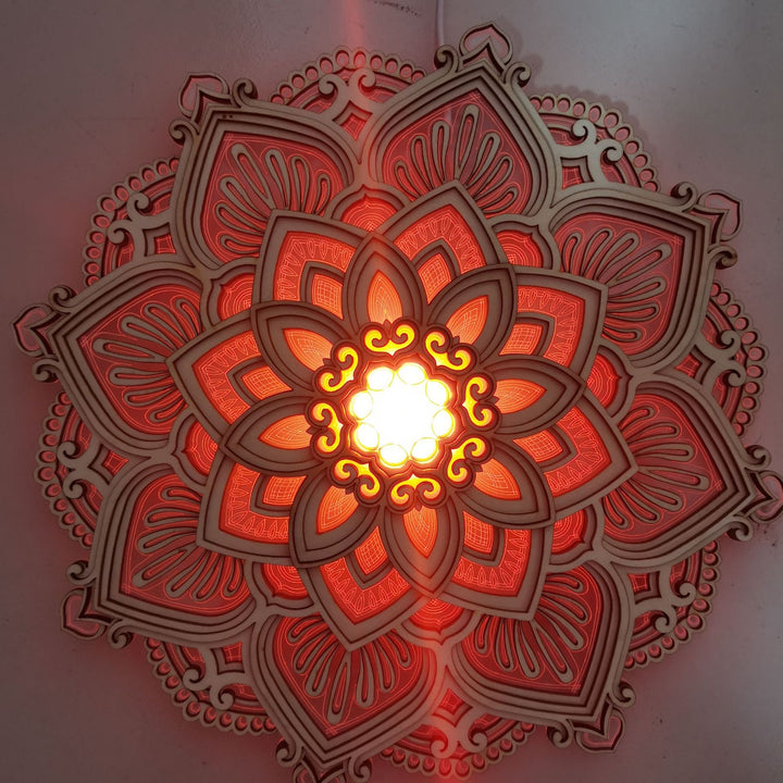 Mandala Yogalampe LED – Stressreduksjon og Stemningslys