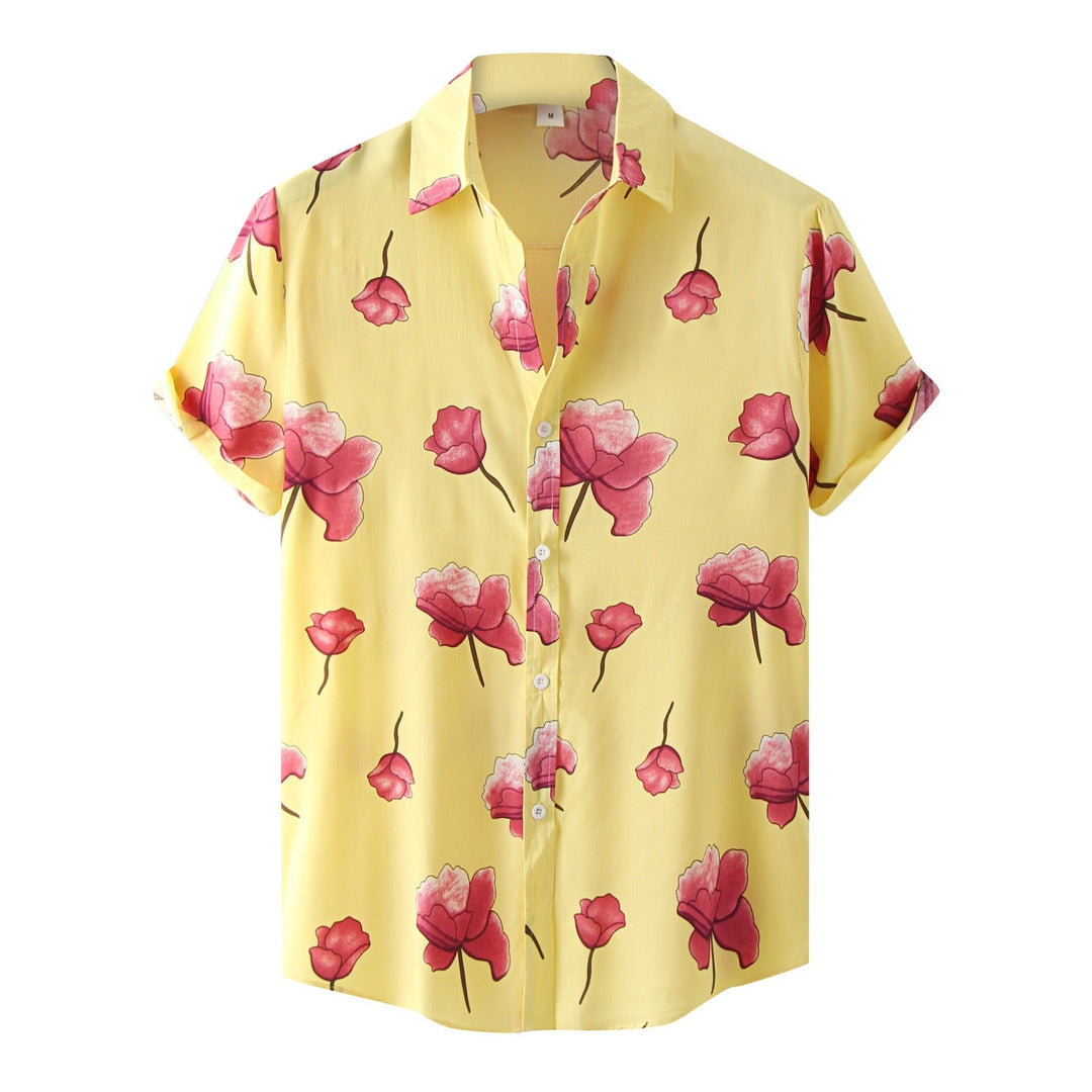 Menns Blomsterkrageskjorte: Elegant Stil for Sommeren