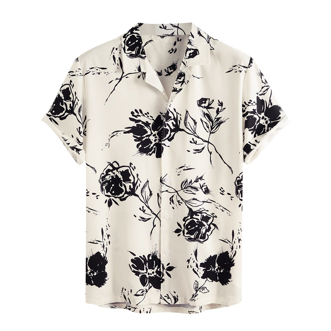 Menns Lett Blomstrete Sommerbluse – Perfekt for Varme Dager