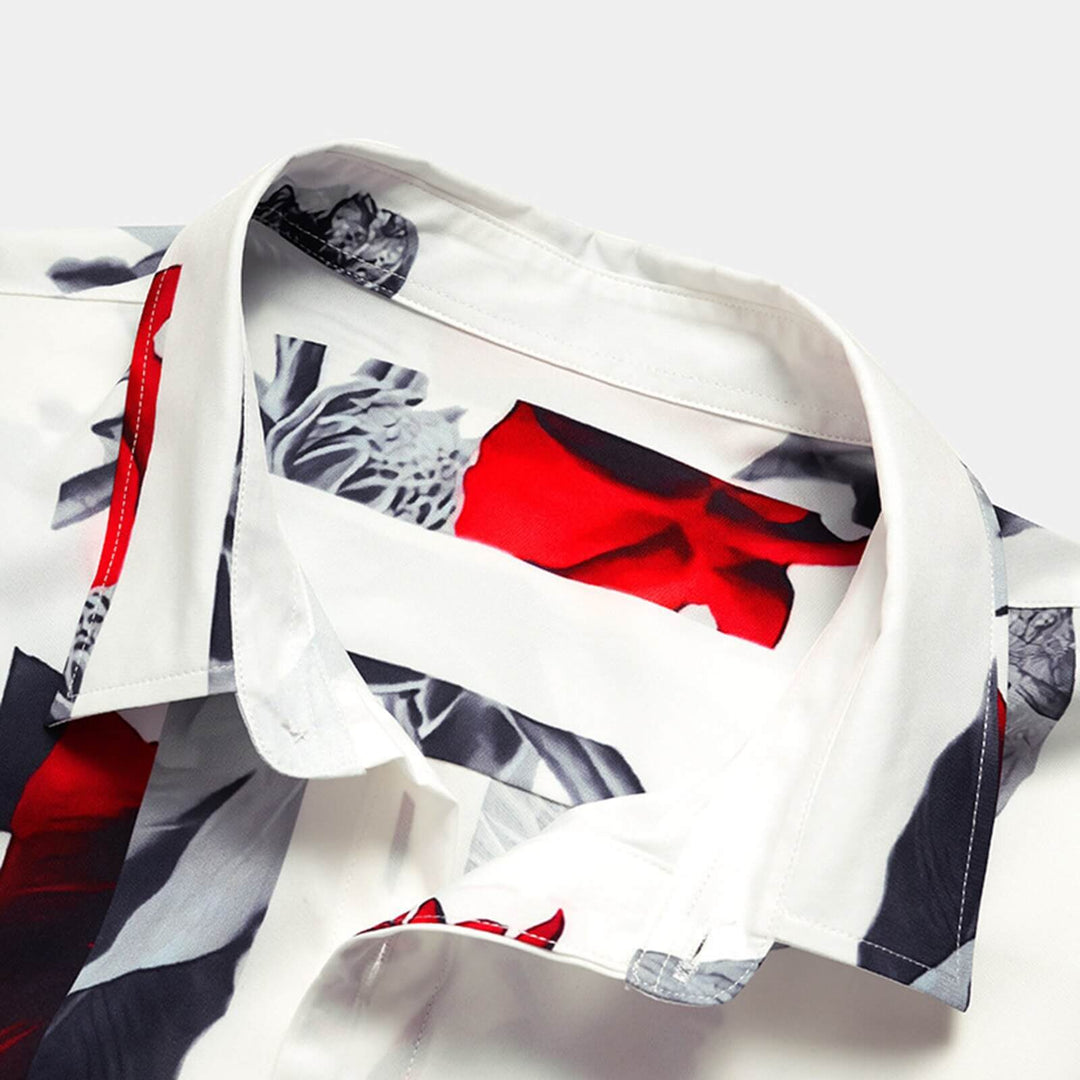 Menns Lett Blomstrete Sommerbluse – Perfekt for Varme Dager