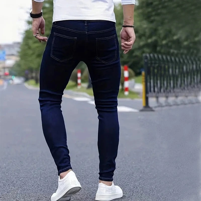 Menns Skinny Jeans med Stretchkomfort