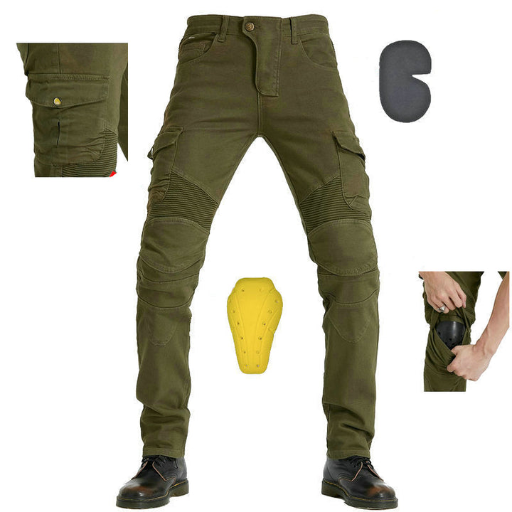 Menns Slitesterke Motorsykkeljeans for Stil og Beskyttelse