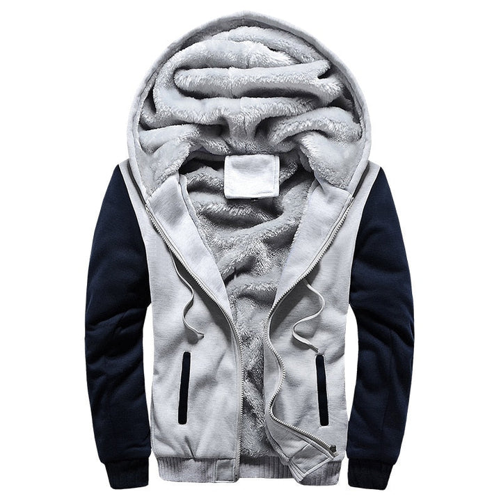 Menns Vinterjakke med Full Glidelås for Optimal Varme