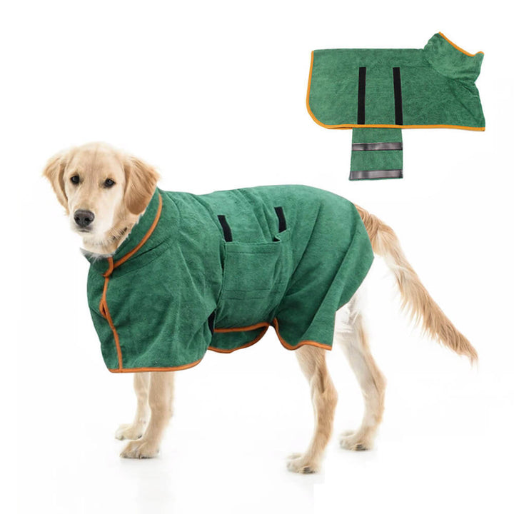 Hundebadekåpe i Mikrofiber – Tørker og Varmer Hund etter Bad/Tur