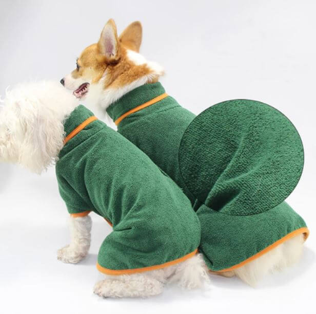 Hundebadekåpe i Mikrofiber – Tørker og Varmer Hund etter Bad/Tur