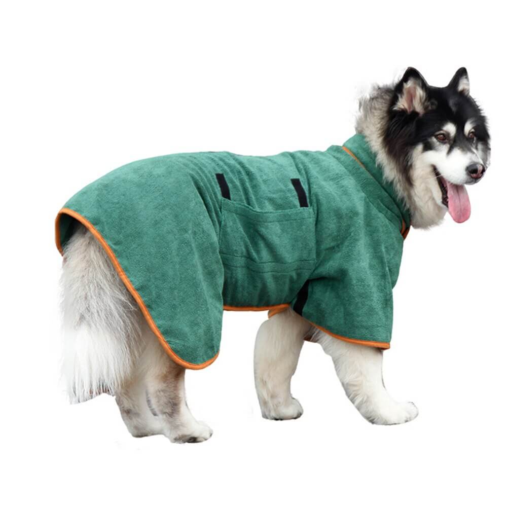Hundebadekåpe i Mikrofiber – Tørker og Varmer Hund etter Bad/Tur