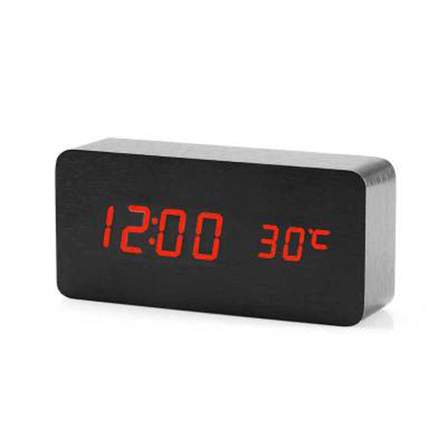 Digital Vekkerklokke med Stemmestyring og LED-Display