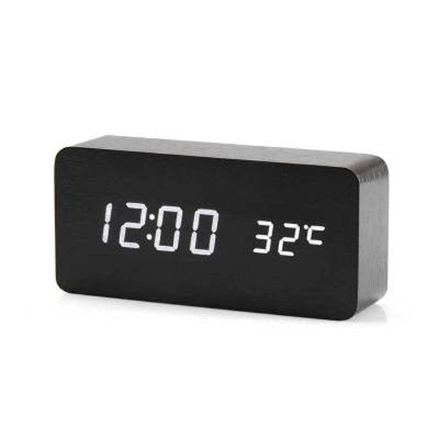 Digital Vekkerklokke med Stemmestyring og LED-Display