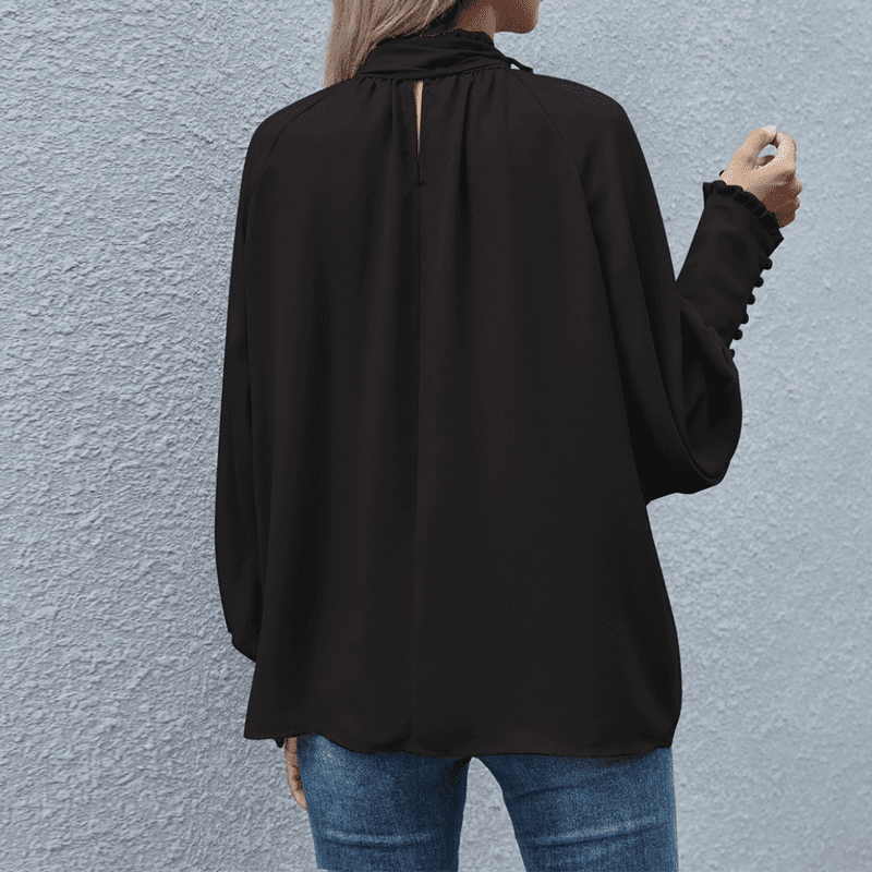 Kvinner Langermet Bluse – Minimalistisk Eleganse for Enhver Anledning