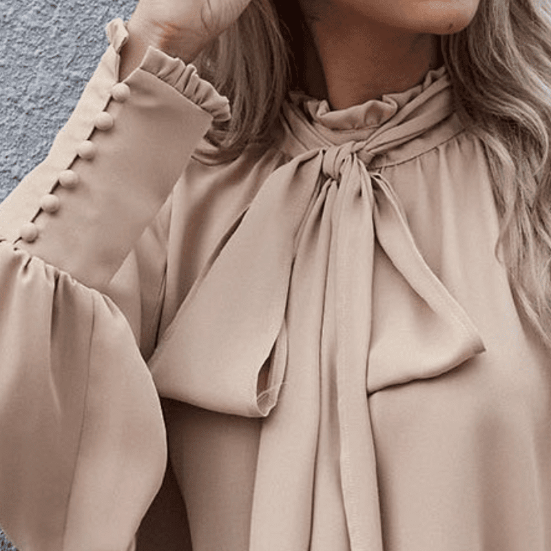 Kvinner Langermet Bluse – Minimalistisk Eleganse for Enhver Anledning