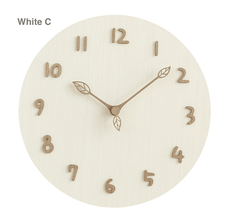 Minimalistisk Veggklokke i Tre, 30 cm
